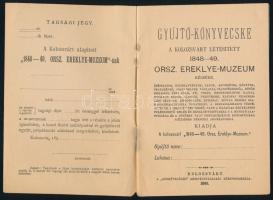1893 Kolozsvár, Gyűjtőkönyvecske a Kolozsvárt létesített 184-49. Orsz. Ereklyemúzeum részére, 31p