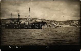 Balchik, Balcic; Portul, SS Poredak Split / kikötő, gőzhajó / port, steamship (EK)