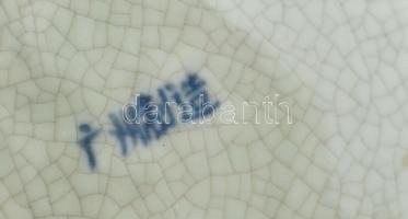 Kínai váza, jelzett, m: 30 cm