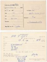 2 db modern magyar QSL, azaz rádióamatőr összeköttetést igazoló lap: Ungarischer Paprika, Ganz Elect...