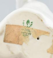 Hollóházi porcelán akt, jelzett, mázhibákkal, m: 13 cm