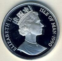 Man-sziget 1990. 1C Ag "Labdarúgó VB-játékosok és címerek" T:PP