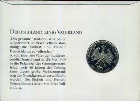 NSZK 1990. "Német egység" Ffm emlékérem érmés borítékon, NDK és NSZK bélyegekkel, elsőnapi...