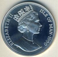 Man-sziget 1990. 1C Ag "Labdarúgó VB-játékos, labdák és címerek" T:PP