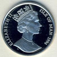 Man-sziget 1994. 15ECU Ag "Manx macska" T:PP