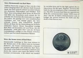 NDK 1983. 20M "Marx" érmés borítékon, NSZK bélyeggel T:1