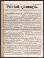 1857 Politikai ujdonságok III. évf. 32. sz., 1857. aug. 12., szerk.: Pákh Albert. Pest, Landerer és Heckenast-ny., 8 p., kissé sérült, ragasztott
