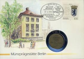 NDK 1969. 5M érmés borítékon, NSZK bélyeggel, alkalmi bélyegzővel T:1