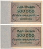 Németország / Weimari Köztársaság 1923. 500.000M (2x) sorszámkövető T:II-,III szép papír
Germany / ...