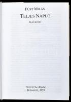 Füst Milán Teljes napló I-II. Bp., 1999. Fekete Sas Kiadó, 1800 p. Kiadói kartonált papírkötésben