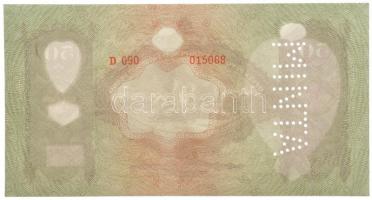 1932. 50P előlapi fázisnyomat "MINTA" perforációval és "D 090 015088" sorozat és...