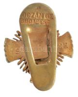 1922. "A Magyar Vöröskereszt Érdemkeresztje" aranyozott, zománcozott gomblyukjelvény minia...