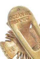 1922. "A Magyar Vöröskereszt Érdemkeresztje" aranyozott, zománcozott gomblyukjelvény minia...