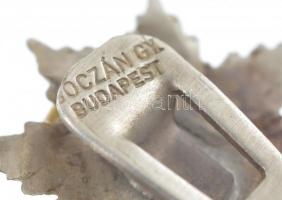 1922. "A Magyar Vöröskereszt Érdemcsillaga" aranyozott, zománcozott gomblyukjelvény miniat...