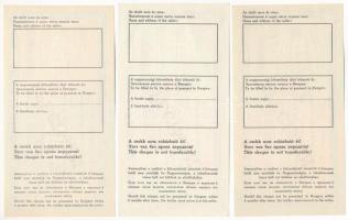 ~1970. "Országos Takarékpénztár" csekkekk 100Ft + 200Ft + 500Ft-ról, "SPECIMEN (MINTA...