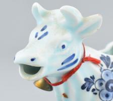 DBL Boci formájú tejkiöntő, mázas kerámia, jelzett, apró kopásokkal, sz: 20 cm