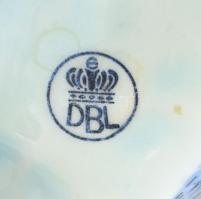 DBL Boci formájú tejkiöntő, mázas kerámia, jelzett, apró kopásokkal, sz: 20 cm