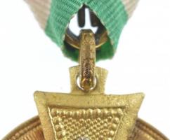 1923. "Legénységi Szolgálati Díszérem" bronz kitüntetés ezüstözött rátéttel, mellszalagon ...