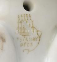 Zsolnay nyuszi figura. Kézzel festett, jelzett, hibátlan, m:6 cm