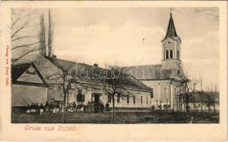 1911 Vejte, Vojtek, Voiteg; Fő utca, üzlet, templom. Josef Roth kiadása / main street, shop, church