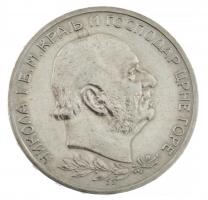 Montenegró 1912. 5P Ag "I. Miklós" (23,85g) T:2 / Montenegro 1912. 5 Perpera Ag "Nich...