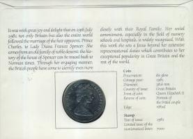 Nagy-Britannia 1981. "Károly herceg és Lady Diana" Ffm emlékérem bélyeges érmés borítékon,...