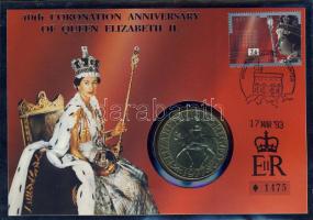 Nagy-Britannia 1977. 25Ł "II. Erzsébet" bélyeges érmés borítékon, alkalmi bélyegzővel T:1 hátoldali ismertető tanúsítvánnyal