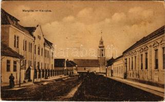 1922 Margitta, Marghita; Kis utca, templom. Pollák Lajos kiadása / street, church (Rb)