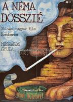 1978 Balla Margit (1947-): A néma dosszié magyar film plakátja, hajtott, kissé foltos, 56×40 cm