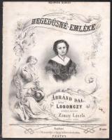 1859 Hegedűsné emléke, Ábránd dal, írta: Losonczy, zenéjét szerezte: Zimay László, 9p