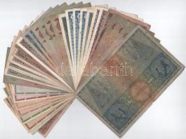 36db-os vegyes korona, pengő bankjegy tétel T:III,III-