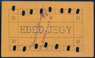 Bánovszky János éttermei, Bp. Reviczky utca ebédjegy