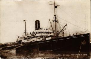 1935 Galati, Galac, Galatz; Vedere din port, SS Abbazia (Rb)