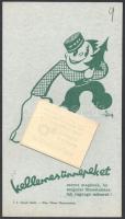 cca 1940 Kellemes ünnepeket - Színház, mozgó reklámlap, Csillag grafikája