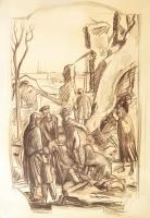 Vinkler László (1912-1980): Szeged Árpád téri iskola falfestményeinek valamint egy tanácsház freskó ...