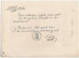 Győr 1893. "Magyar Gőzhajózási Részvénytársaság" részvénye 200K-ról szárazpecséttel és bél...