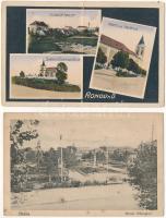 9 db RÉGI külföldi város képeslap vegyes minőségben / 9 pre-1945 European town-view postcards in mix...