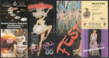 1986 Bp., Moulin Rouge fesztivál színes prospektus