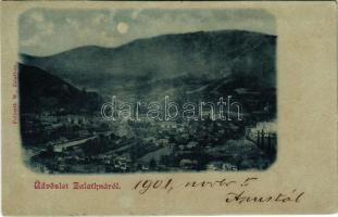 1901 Zalatna, Zlatna; látkép. Folberth W. kiadása / general view (EK)