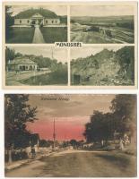 16 db RÉGI heves megyei magyar város képeslap vegyes minőségben / 16 pre-1945 Hungarian town-view po...