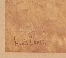 Deák Ébner Lajos (1850-1934) festménye után. Az álom (Der Traum), 1893. Fotogravűr, papír, kartonra ...