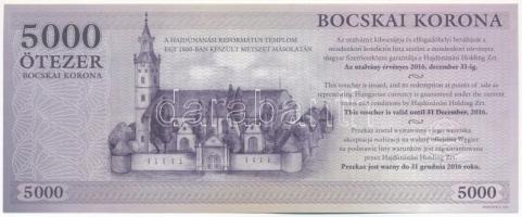 Hajdúnánás 2012. 5000K "Bocskai Korona - Túzok" "000430" sorszámmal T:II