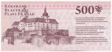 Sopron 2010. 500 Kékfrank "Esterházy Pál", "A 020649" sorszámmal T:II