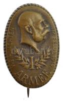 Osztrák-Magyar Monarchia 1914. I. Hadsereg - Karácsony a fronton 1914 fém jelvény, GUSTAV GURSCHNER gyártói jelzéssel (27x18mm) T:2 / Austro-Hungarian Monarchy 1914. I. Armee - Weihnachten im Felden 1914 metal badge, with GUSTAV GURSCHNER makers mark (27x18mm) C:XF