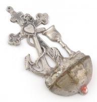 Régi fém szentelvíz tartó 16 cm