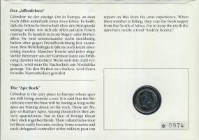 Gibraltár 1990. 5p "II. Erzsébet" bélyeges érmés borítékon, alkalmi bélyegzővel T:1 hátold...