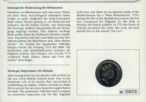 Gibraltár 1990. 10p "II. Erzsébet" bélyeges érmés borítékon, alkalmi bélyegzővel T:1 hátol...