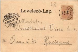 1899 (Vorläufer) Budapest XXII. Budafok északi része. Ifj. Simon József kiadása