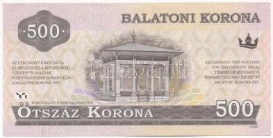2012. 500 Balatoni Korona "Jókai Mór", "002953" sorszámmal T:I-