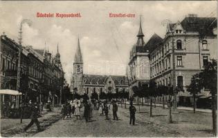 1908 Kaposvár, Erzsébet utca. Szabó Lipót kiadása (EK)